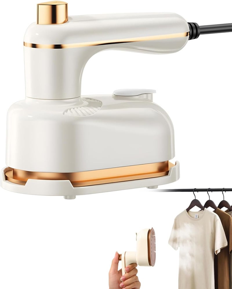 Movued Sakerplus Steam Iron, Saker Portable Steamer for Clothes,Continuous Steam & Dry Ironing,2-In-1 Steamer and Iron,for Home & Travel Use (White) - Image 1
